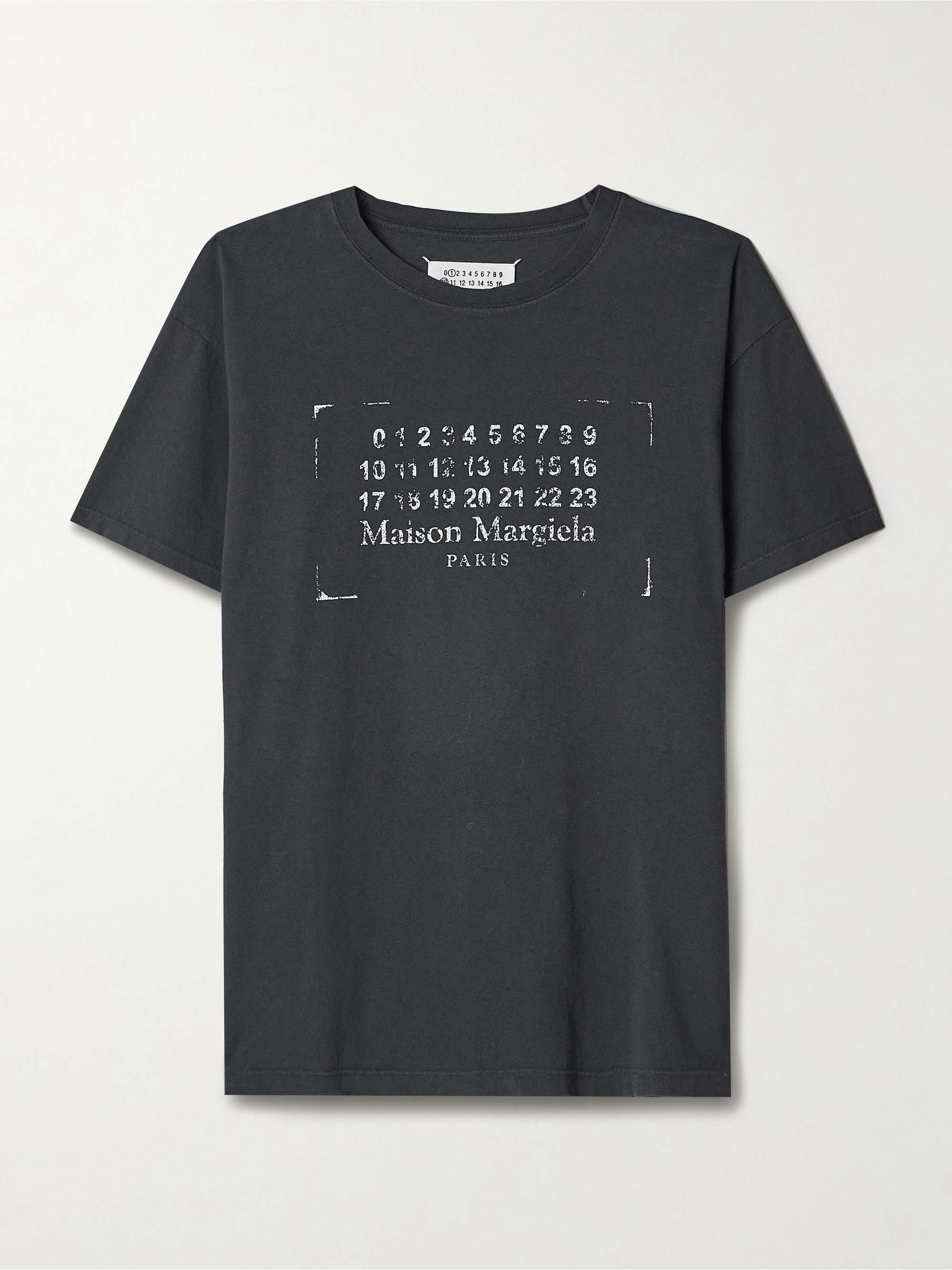 Maison Margiela Grey Oversized Tape Print T-Shirt – BlackSkinny