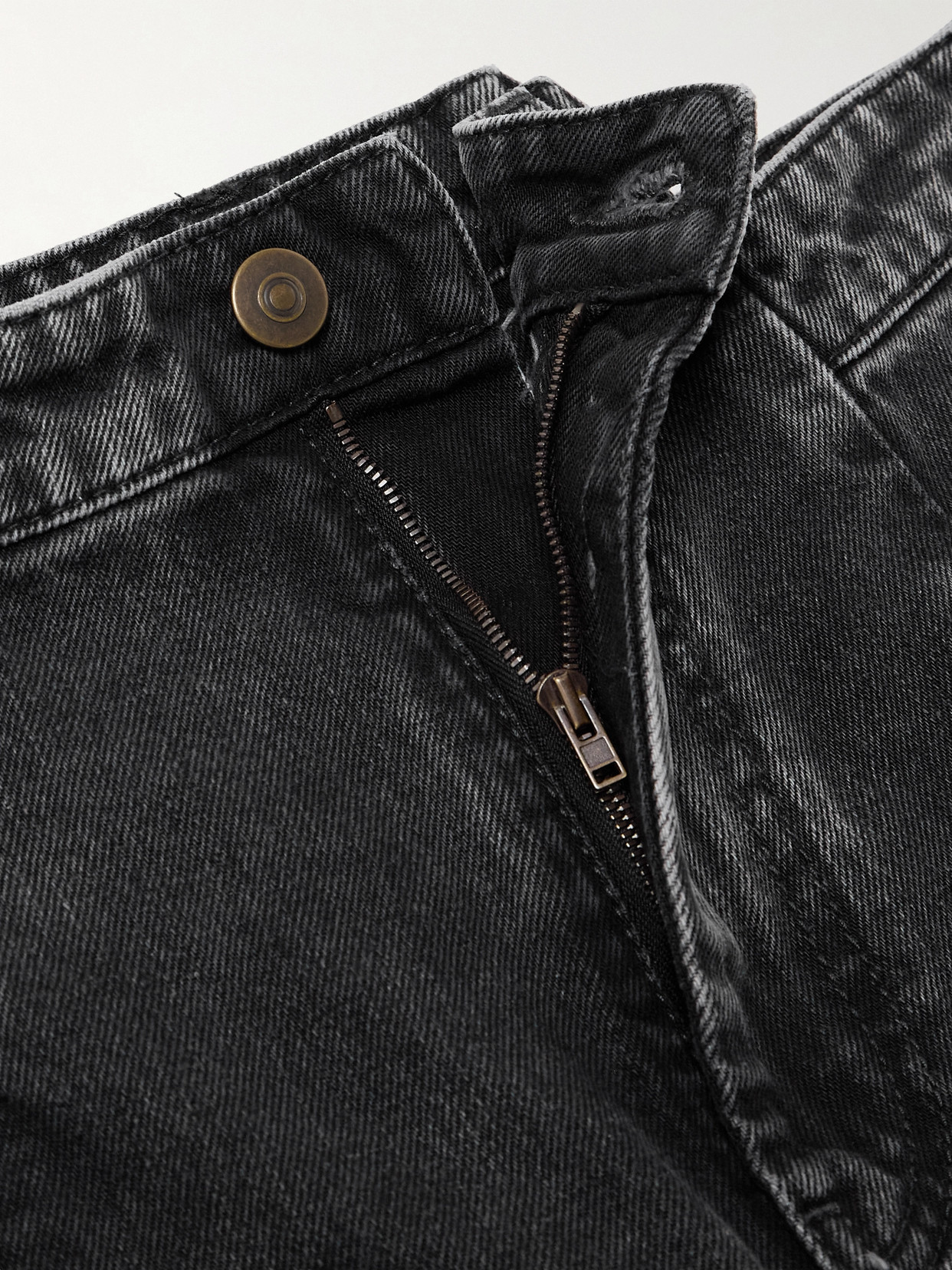 Maison Margiela Black Jeans With Wide Leg And Four-stitch Moniker Logo In Denim Woman