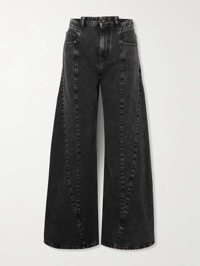Maison Margiela Paneled High-rise Wide-leg Jeans
