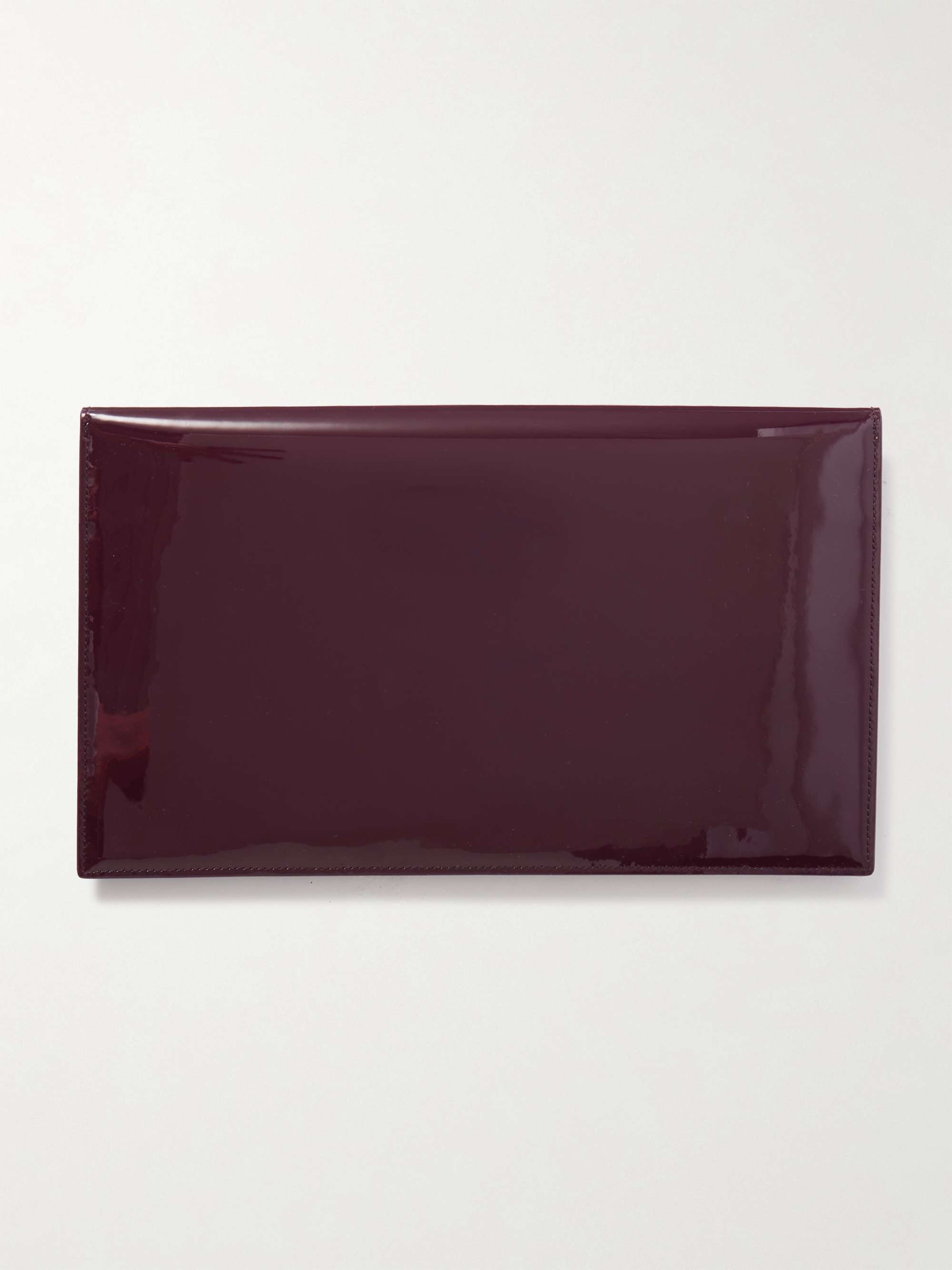 SAINT LAURENT Uptown patent-leather pouch