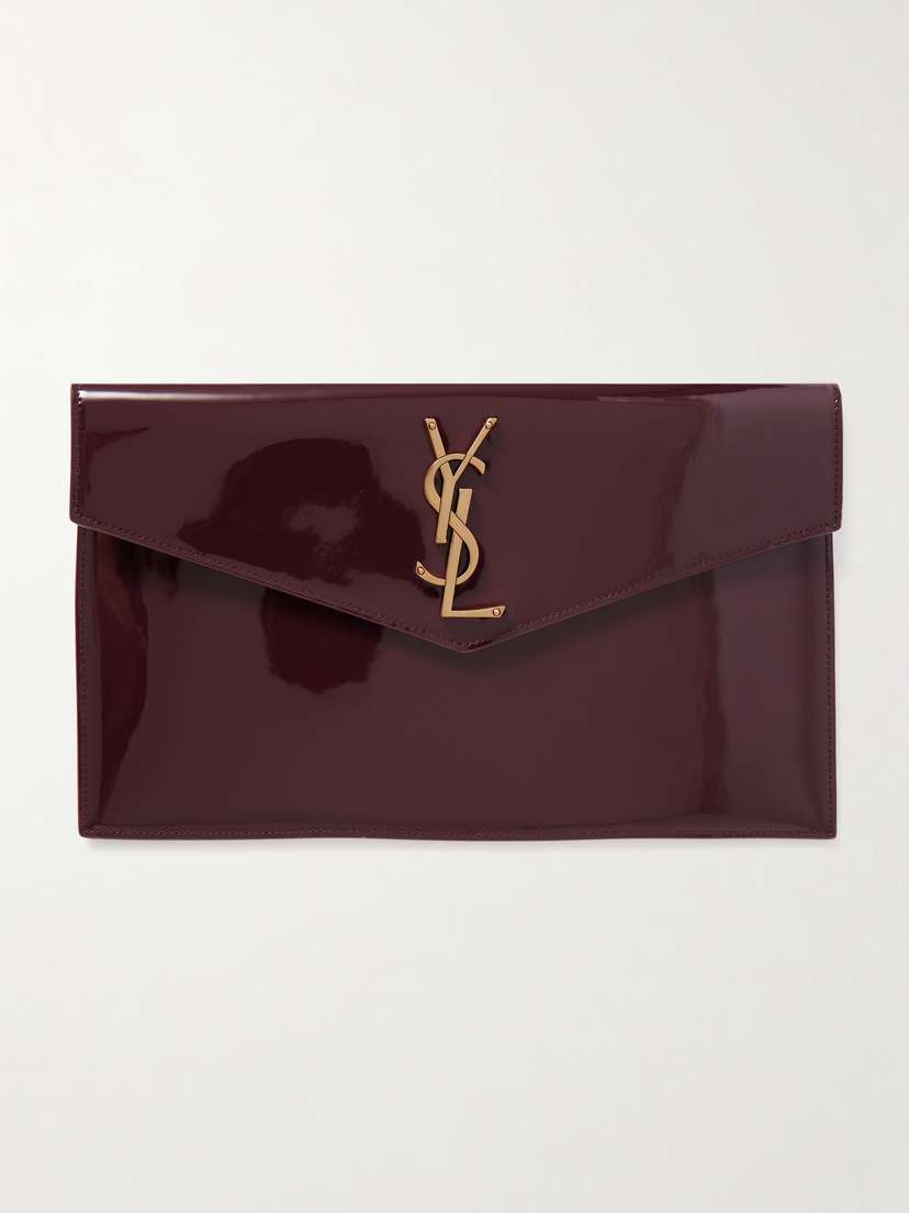 Saint Laurent Uptown Patent-leather Pouch