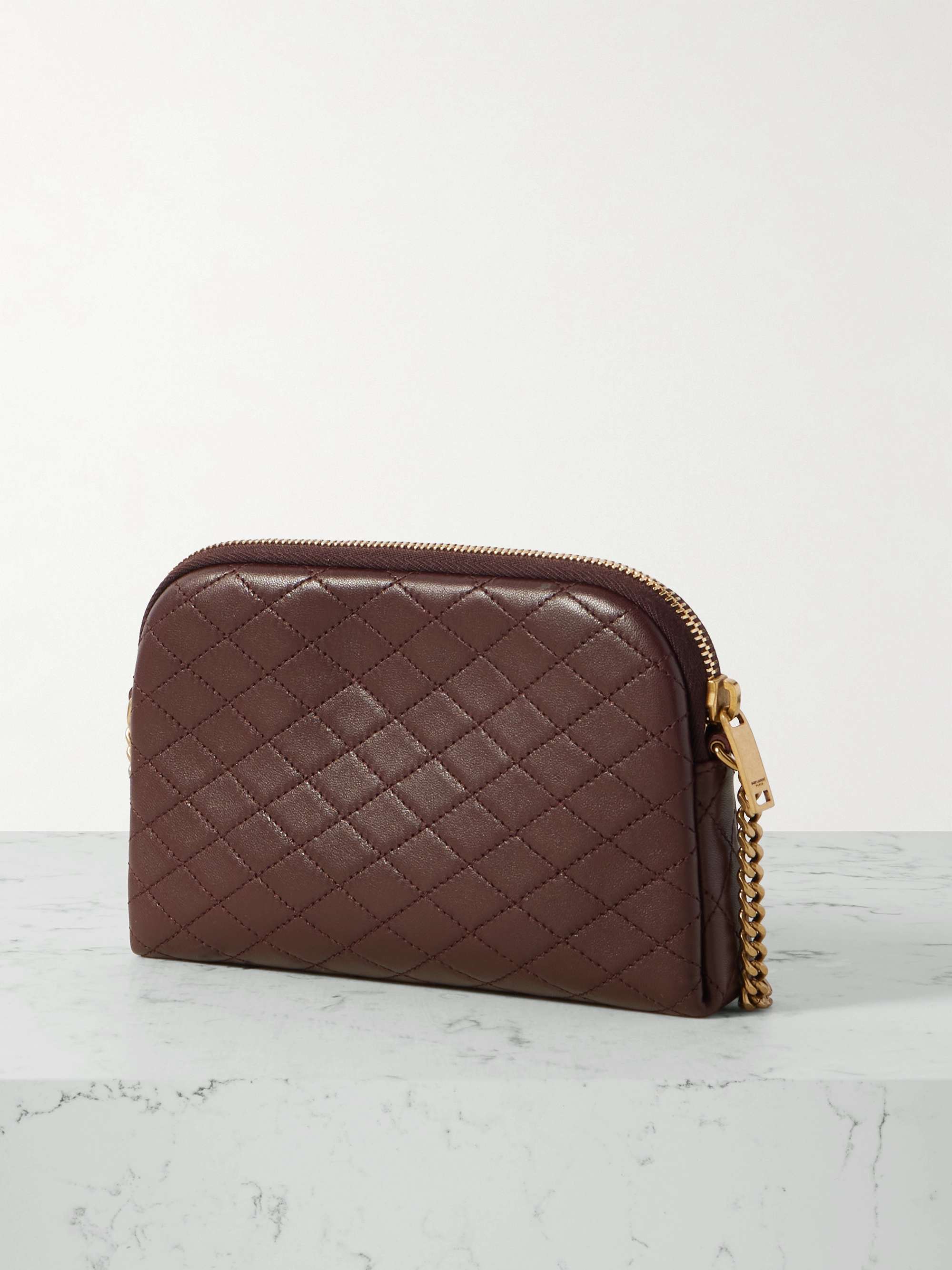 SAINT LAURENT 개비 퀼팅 가죽 숄더 백