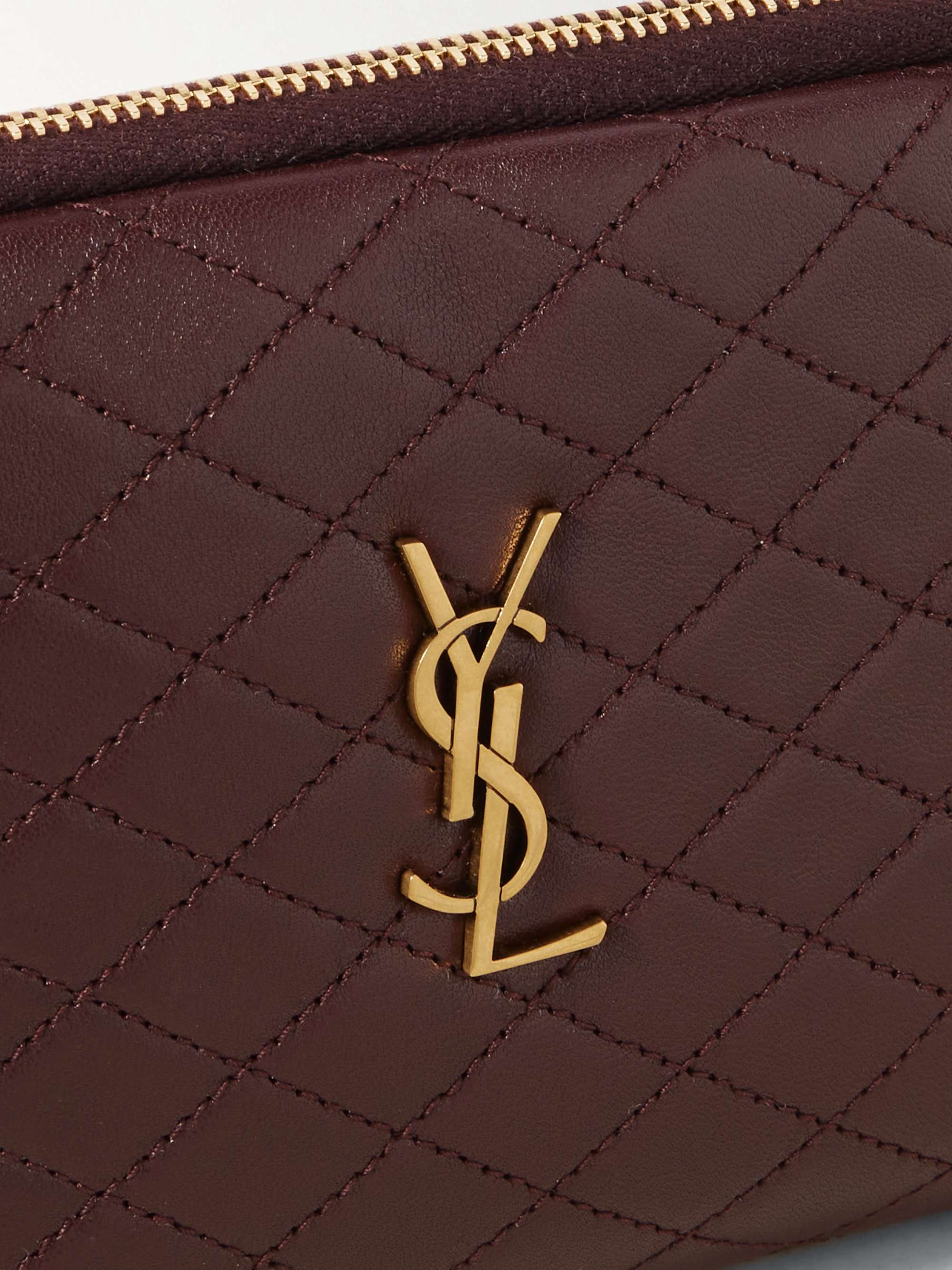 SAINT LAURENT 개비 퀼팅 가죽 숄더 백