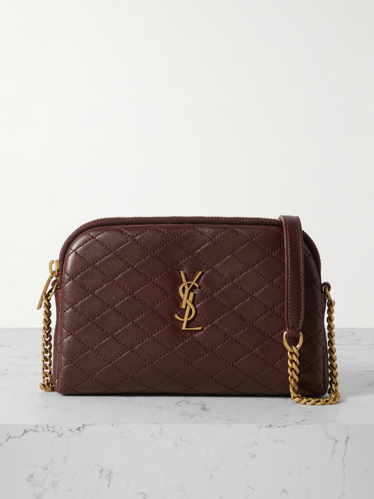 SAINT LAURENT GABY QUILTED LEATHER SHOULDER BAG