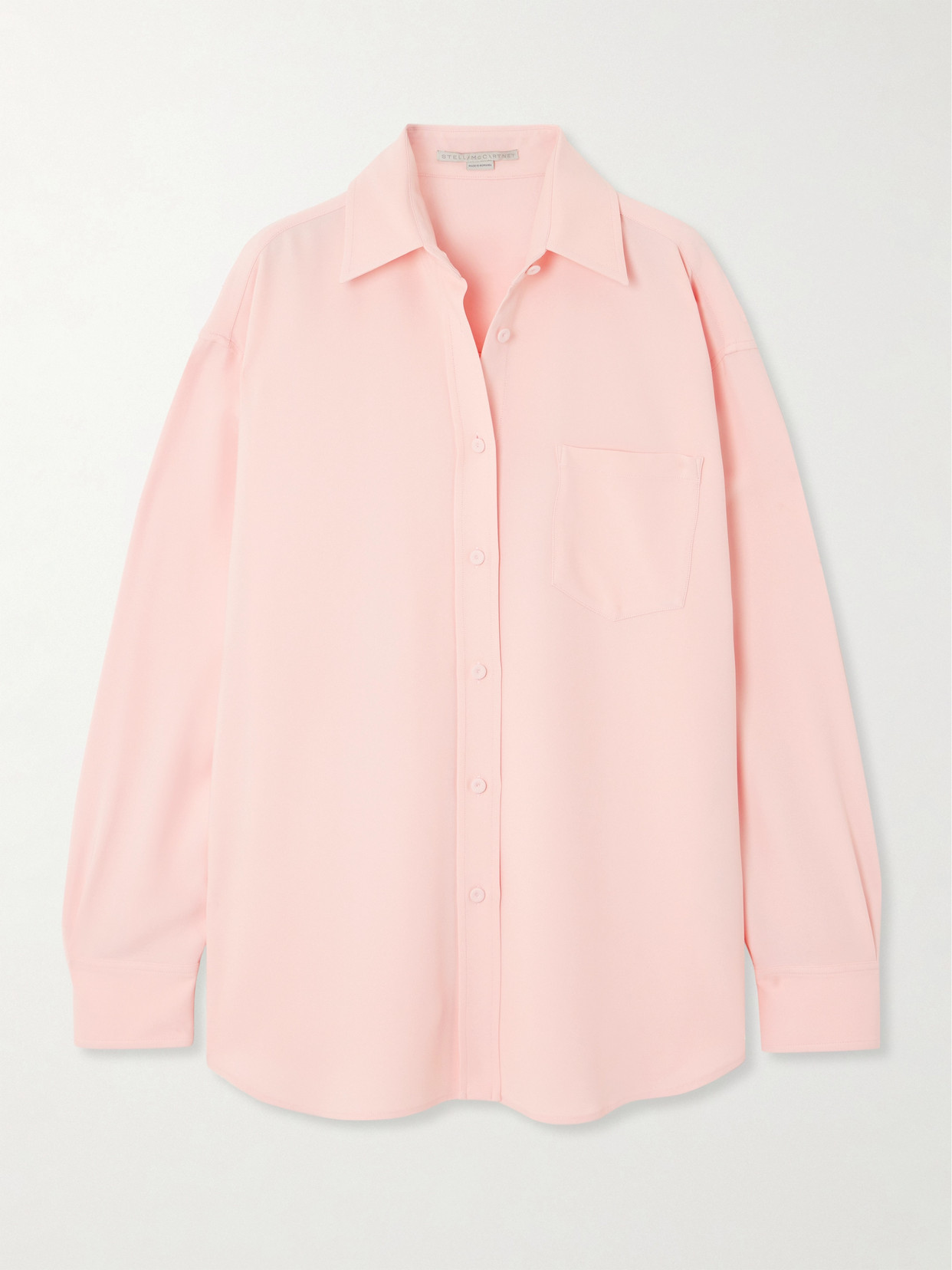 Stella Mccartney Oversized Crepe Shirt In Pink