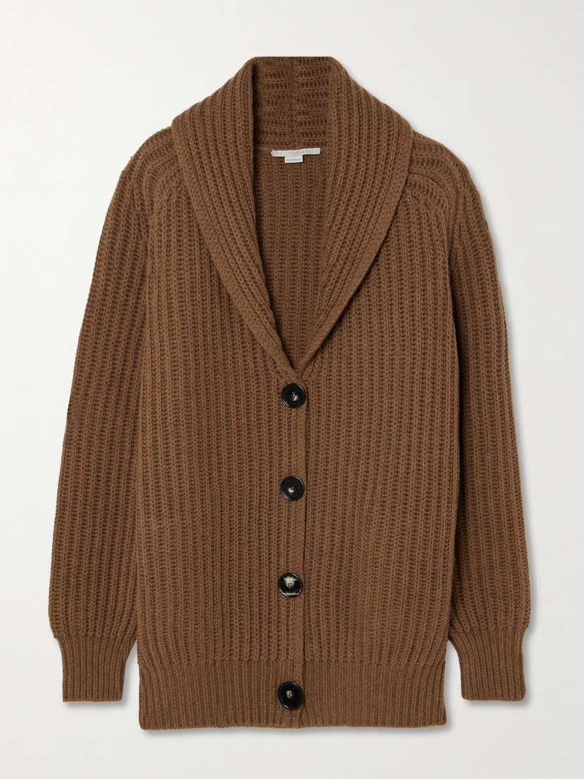 Stella McCartney Oversized Ribbed Wool Cardigan