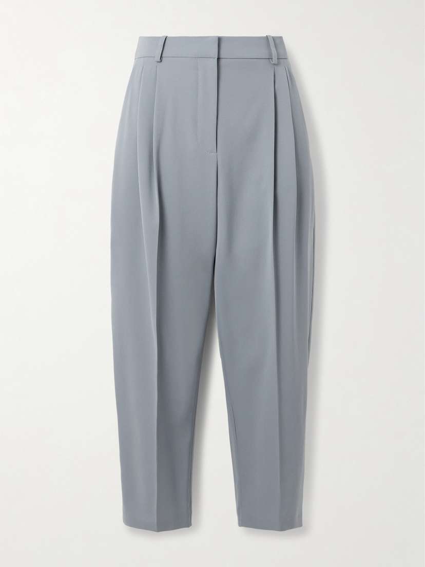 Cropped Pleated Wool-blend Tapered Pants | Image | 0