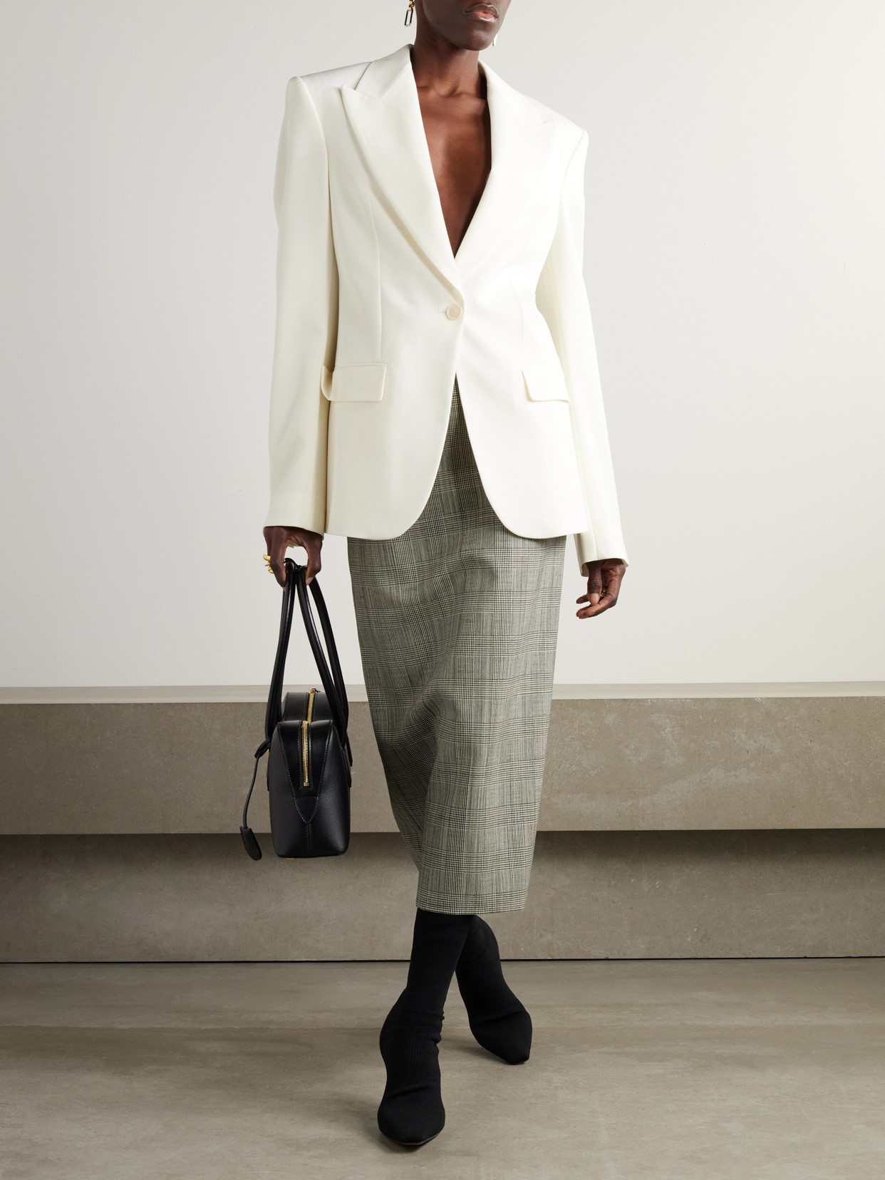 Stella Mccartney Wool-blend Twill Blazer In White