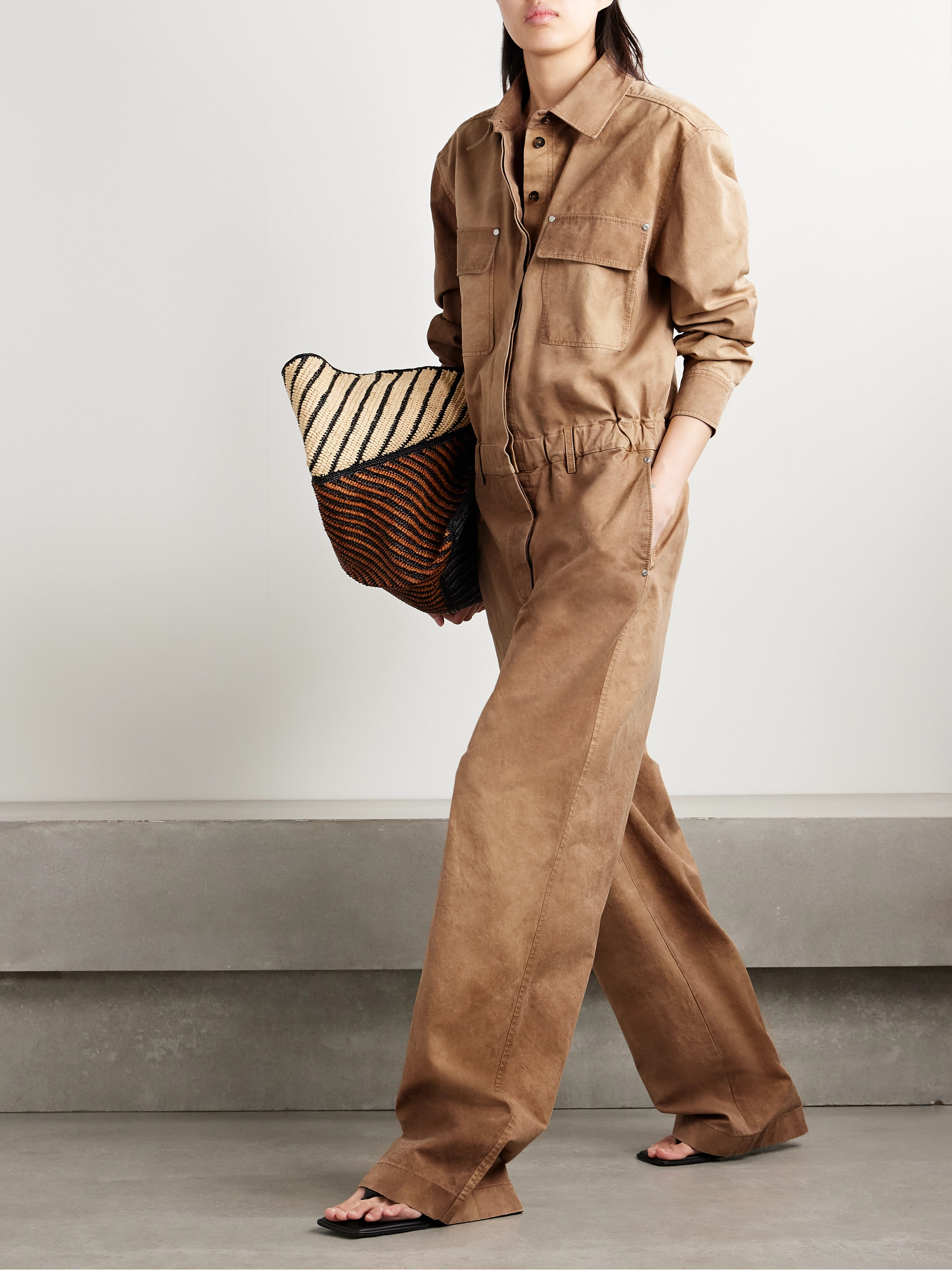 Stella McCartney Washed organic cotton-canvas jumpsuit