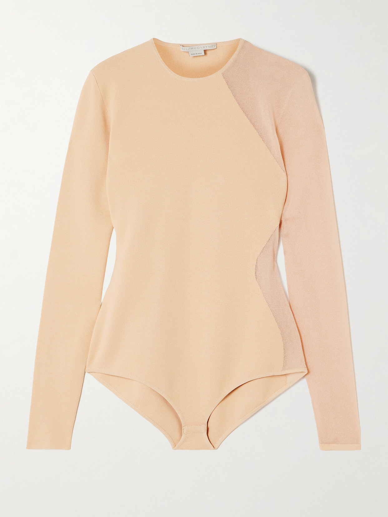 Stella Mccartney Miracle Stretch-knit And Cotton-blend Bodysuit In Neutrals