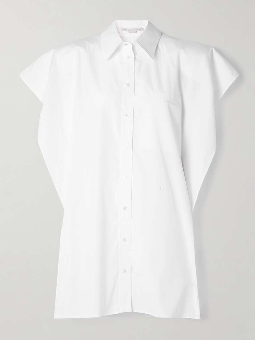Stella McCartney Oversized Organic Cotton-poplin Mini Shirt Dress