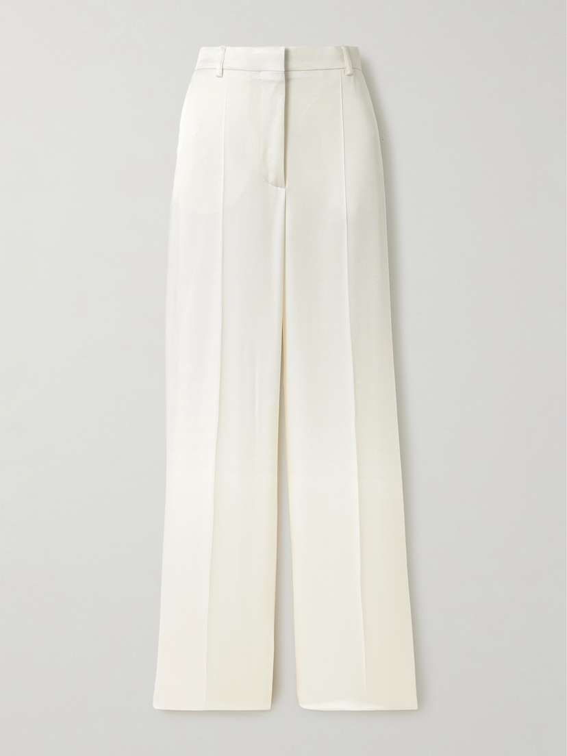 Stella McCartney Wide-leg Pleated Crepe Pants