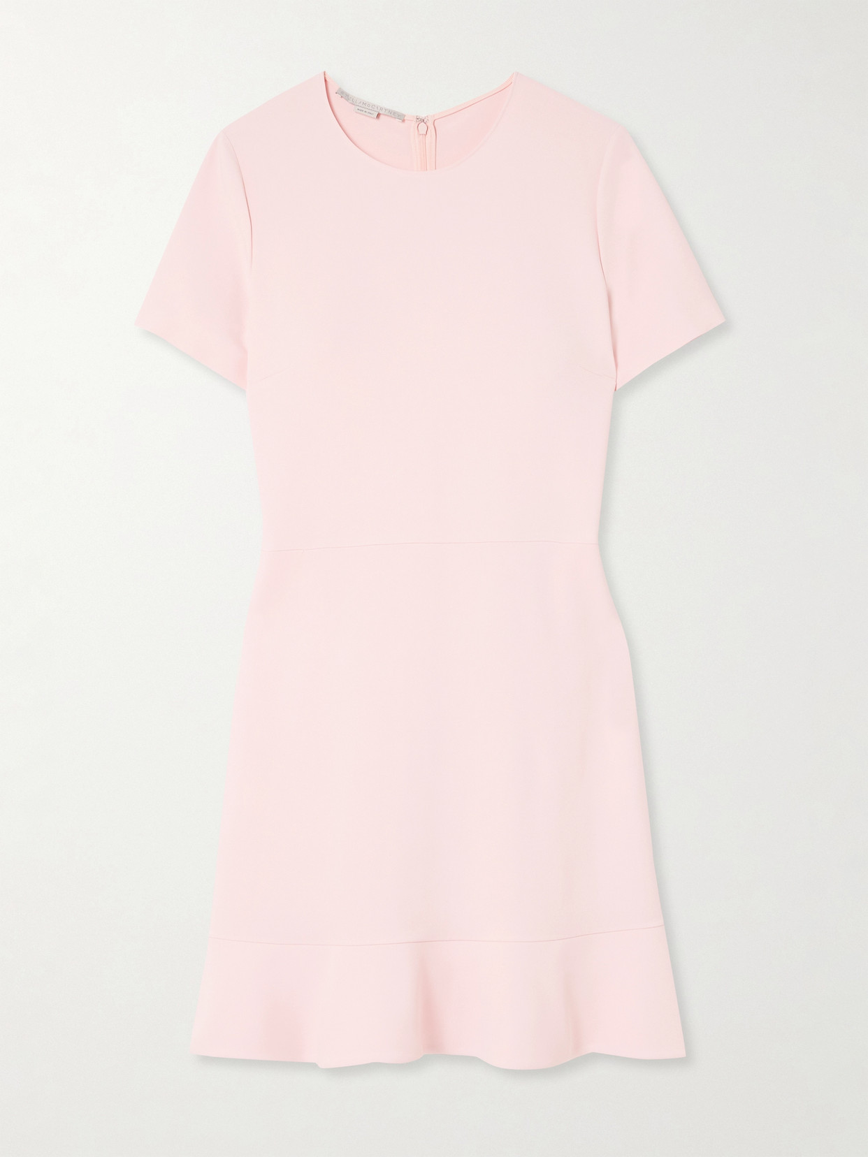 Stella Mccartney Ruffled Cady Mini Dress In Pink