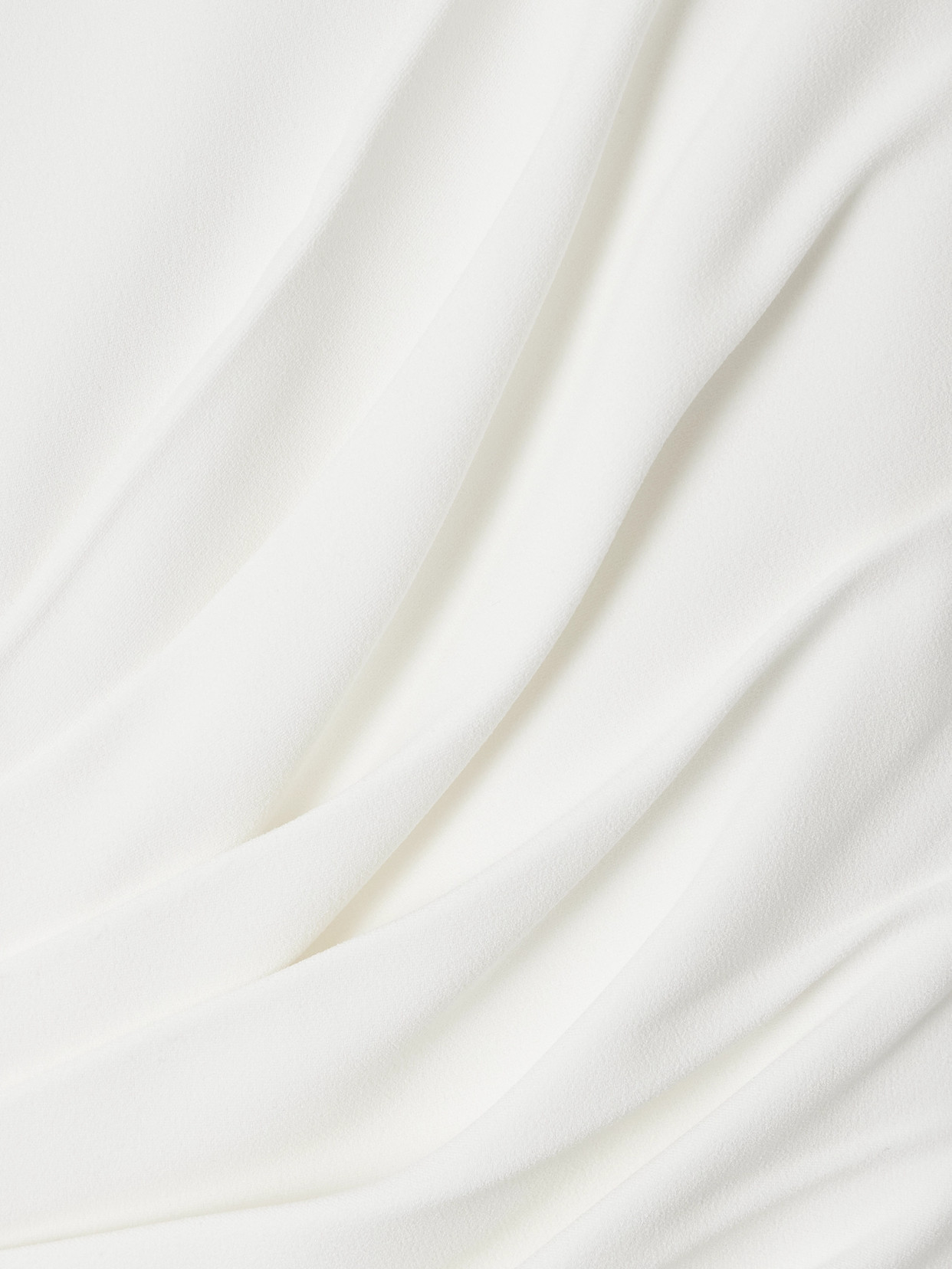 Stella Mccartney Train Ruched Crepe Maxi Skirt In White