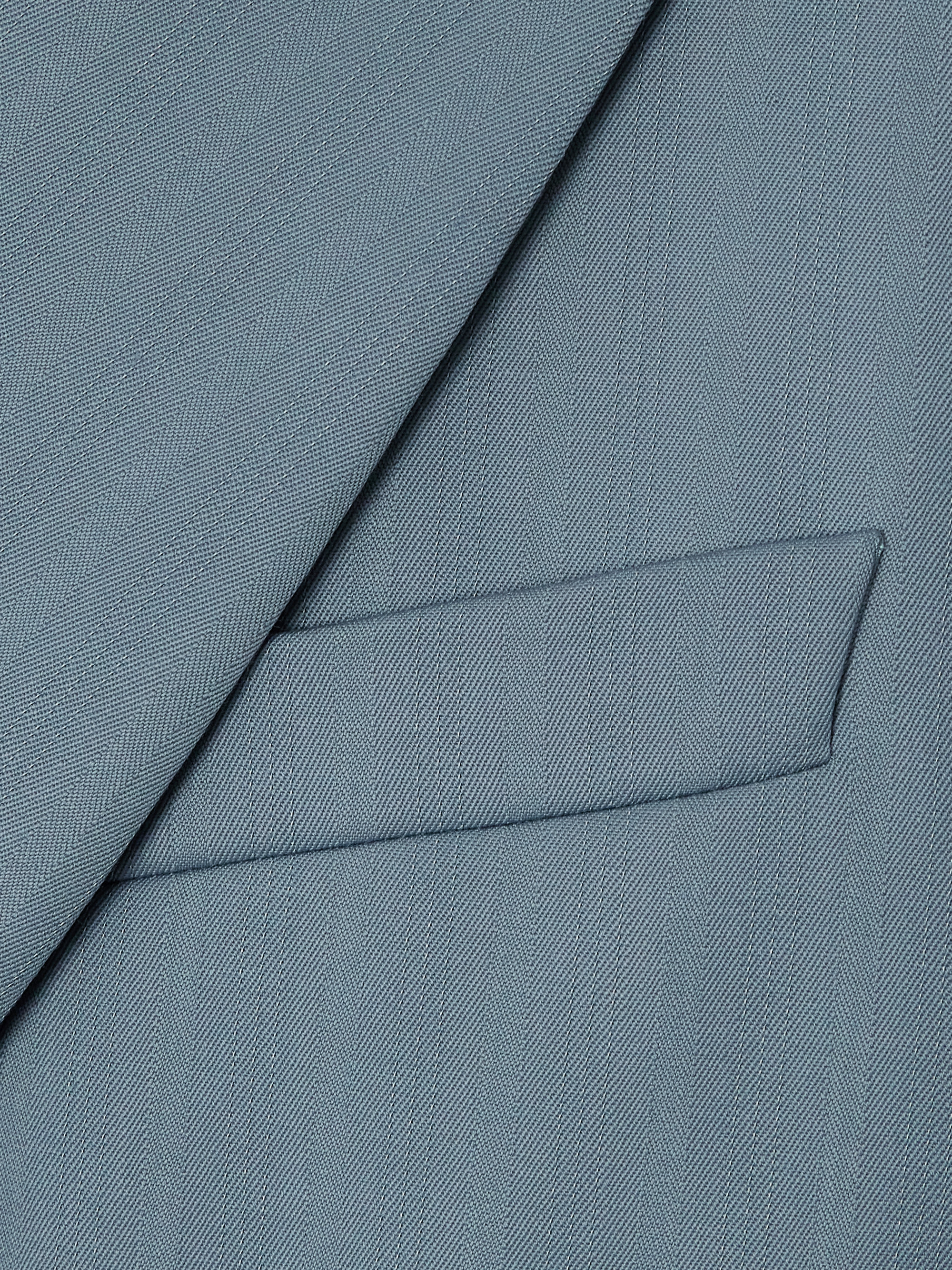 Stella McCartney Double-breasted striped wool-blend blazer thumbnail