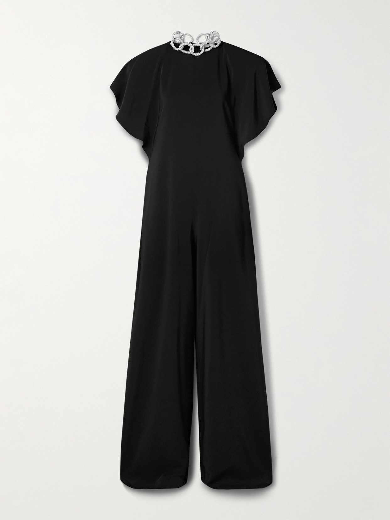 Stella Mccartney Chain Jumpsuit With Cat In Black