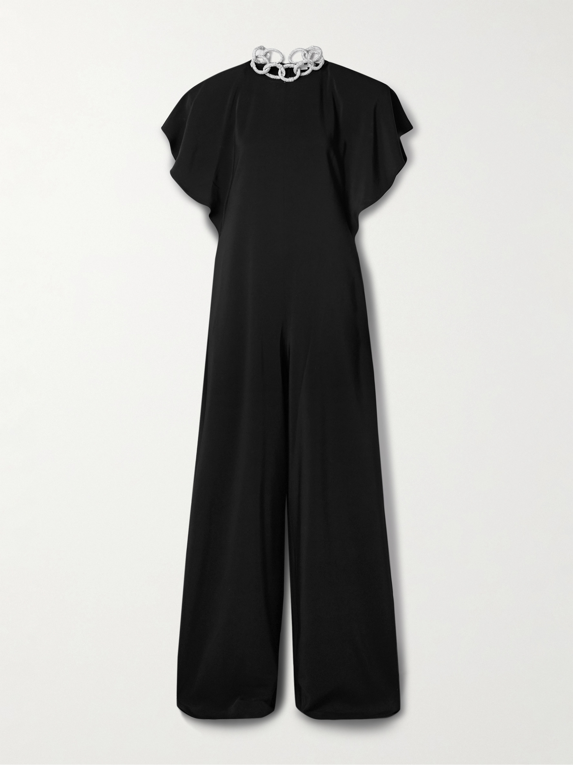 Stella McCartney Crystal-embellished crepe jumpsuit thumbnail