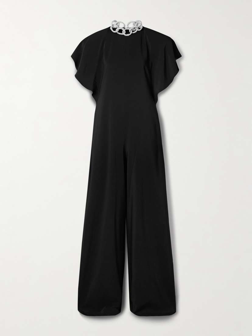 Stella McCartney Crystal-embellished Crepe Jumpsuit