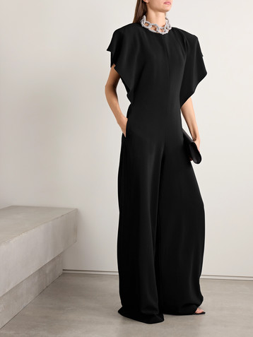 Stella McCartney Crystal-embellished crepe jumpsuit