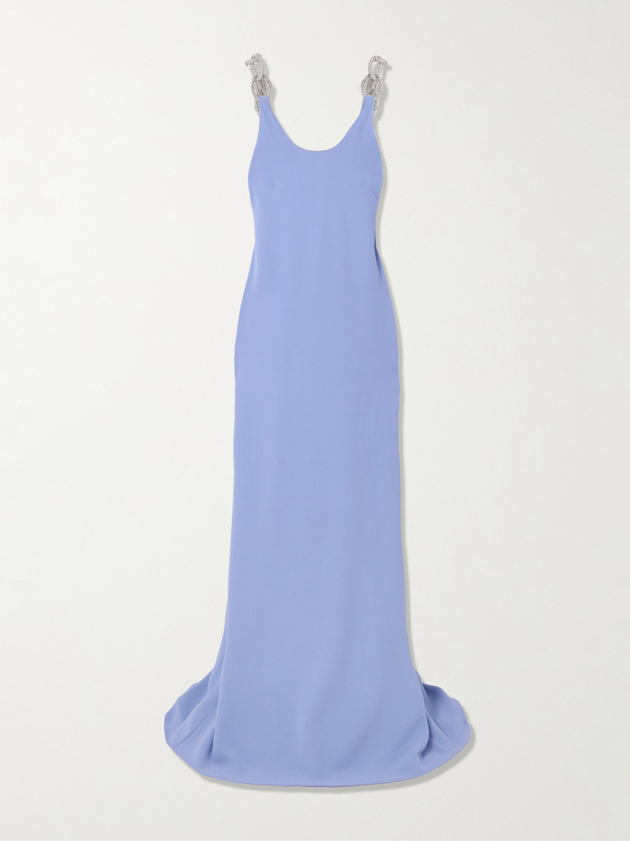 Stella Mccartney Crystal-embellished Crepe Gown In Purple