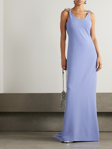 Stella McCartney Crystal-embellished crepe gown