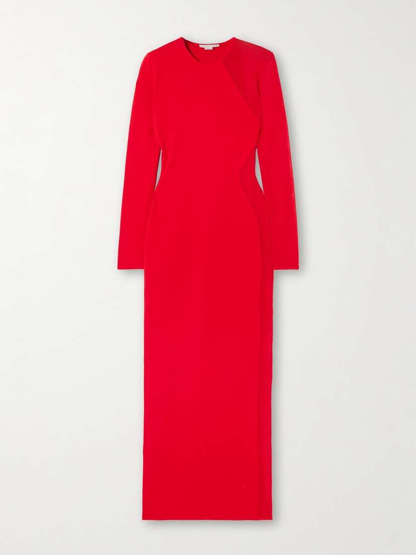 Stella McCartney Miracle Paneled Knitted Midi Dress