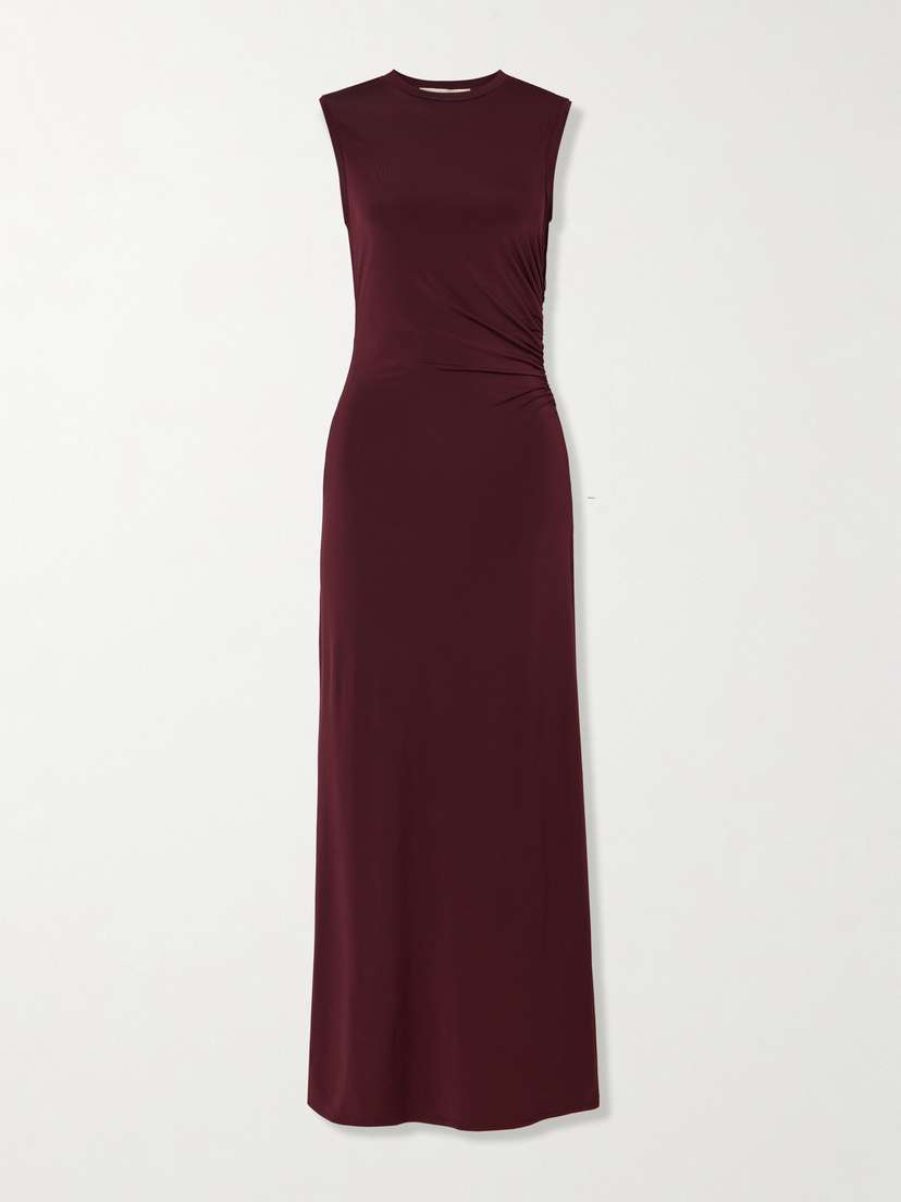 Stella McCartney Ruched Stretch-jersey Maxi Dress