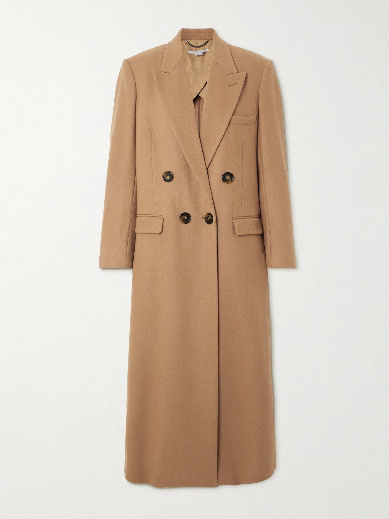 Stella McCartney - Oversized Double-breasted Wool Coat - Camel