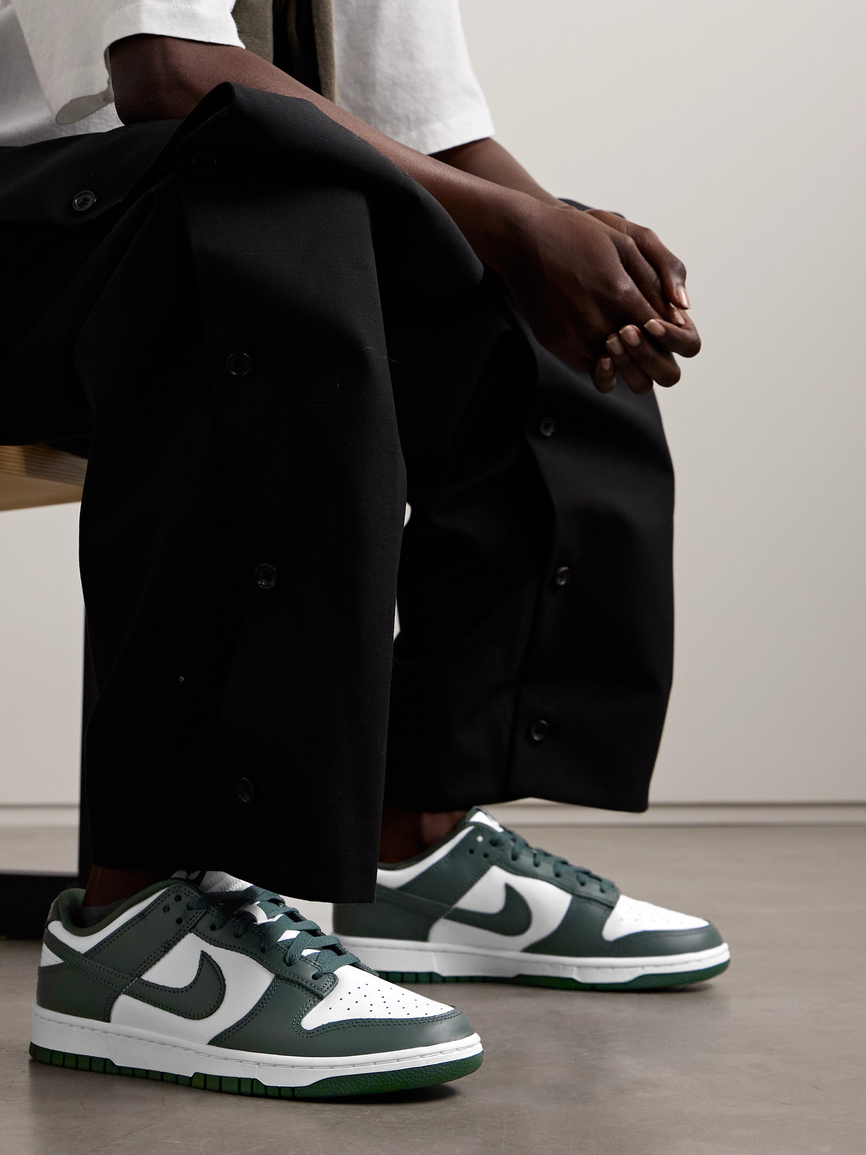 Nike Women's Dunk Low Sneaker In White/pro Green/coconut Milk In Green