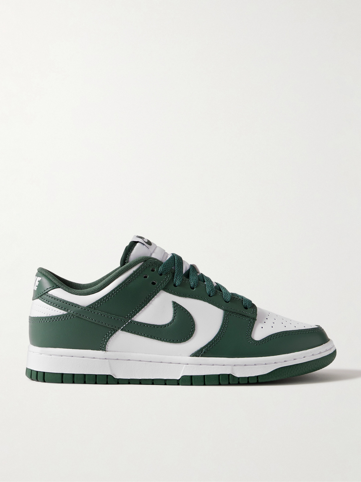 Nike - Dunk Low Leather Sneakers - Dark green
