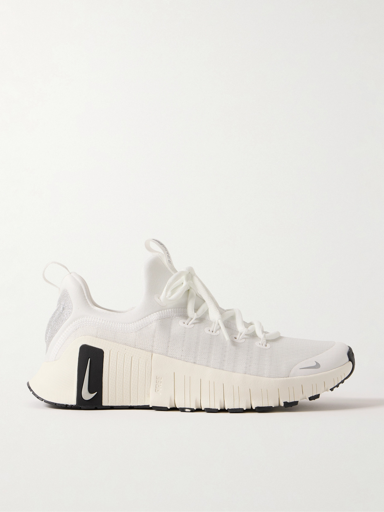 Nike Free Metcon 6 Prm Metallic Mesh Sneakers In White