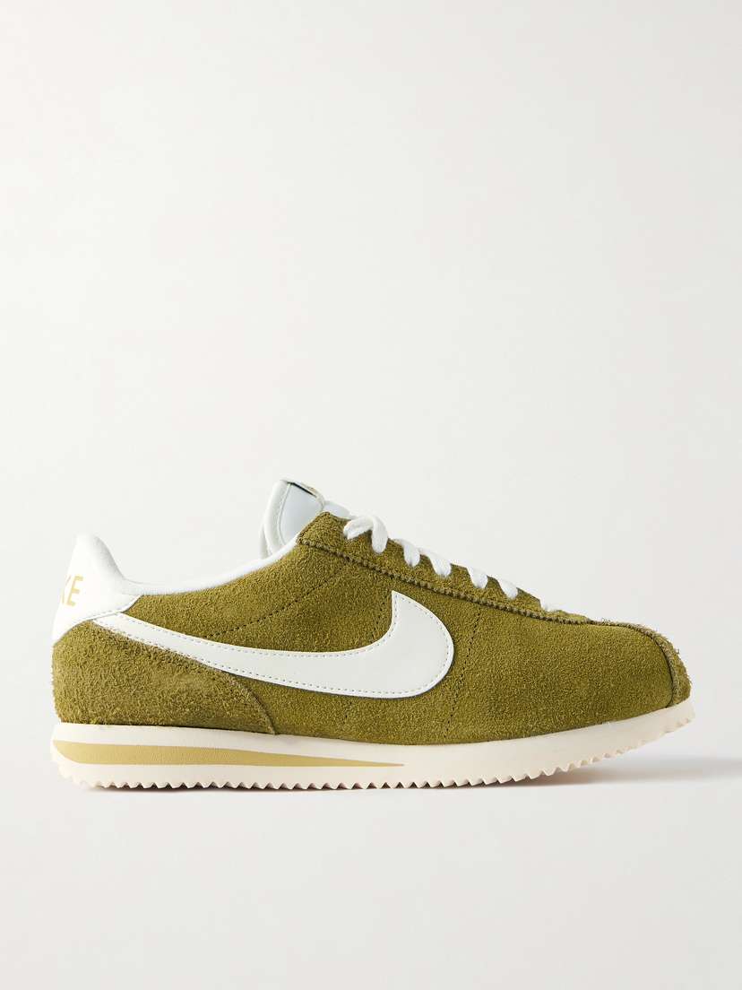 Nike Cortez Se Leather-trimmed Brushed-suede Sneakers