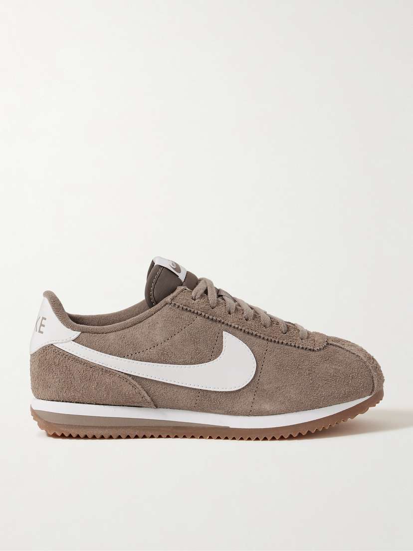 Nike Cortez Vintage Leather-trimmed Brushed-suede Sneakers