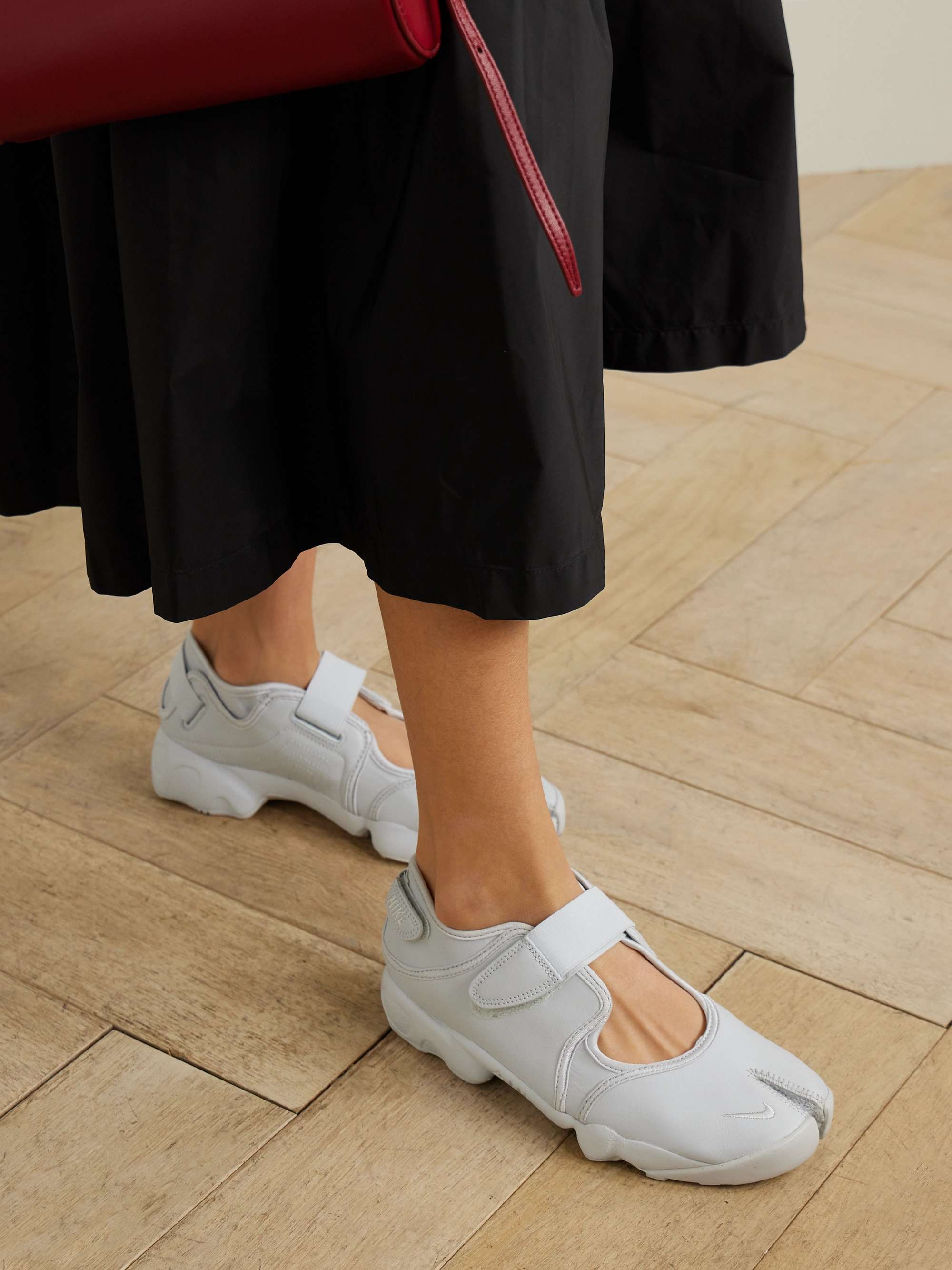 NIKE Air Rift split toe leather sneakers NET A PORTER