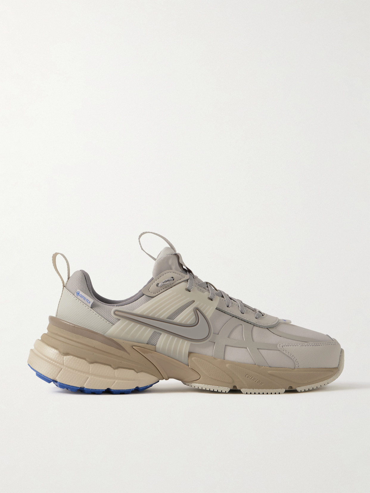Nike V2k Run Rubber And Leather-trimmed Gore-tex Sneakers In Brown