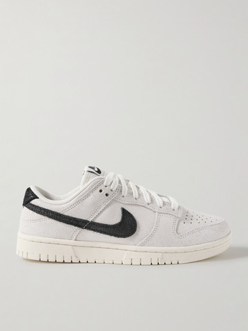Nike Dunk Low SE glittered leather and suede sneakers