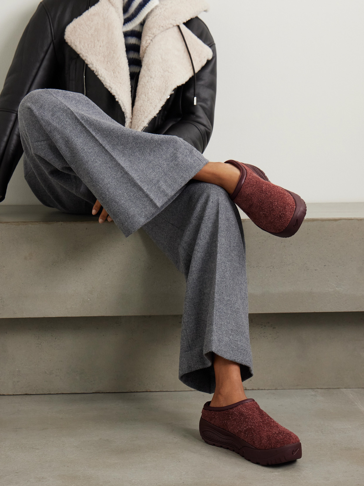 Acg Rufus Leather-Trimmed Suede Slip-On Sneakers