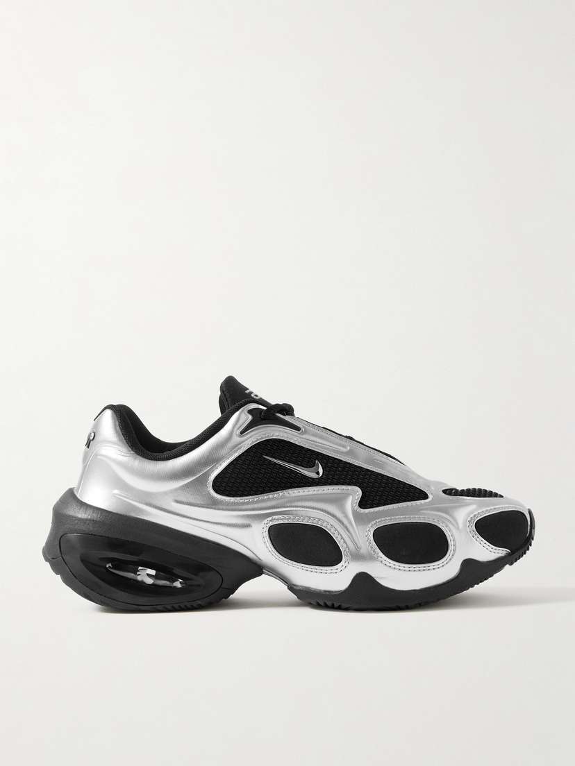 Nike Air Max Muse Mesh-trimmed Metallic Leather Sneakers