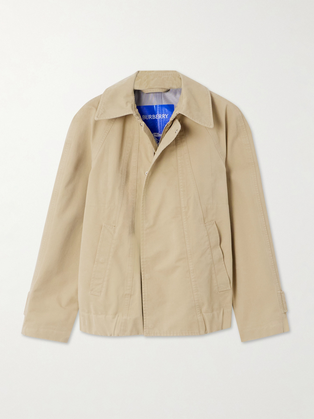 Burberry Paneled Cotton-canvas Jacket In Neutrals