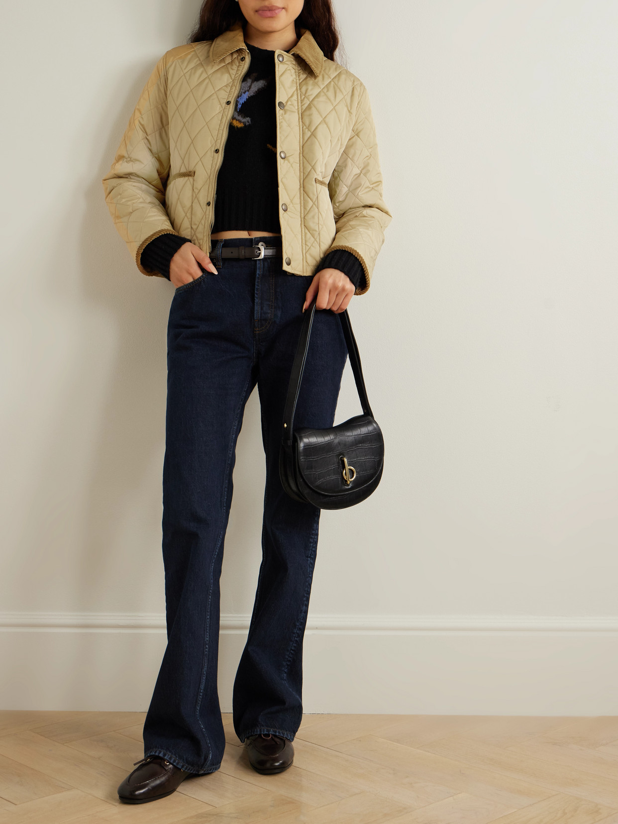 Burberry Cotton-corduroy-trimmed Quilted Shell Jacket In Brown
