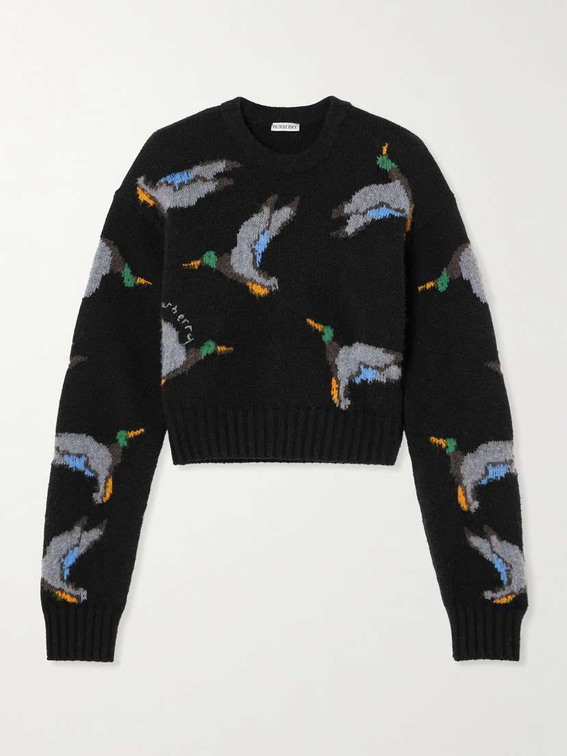 Burberry Intarsia-knit Wool Sweater