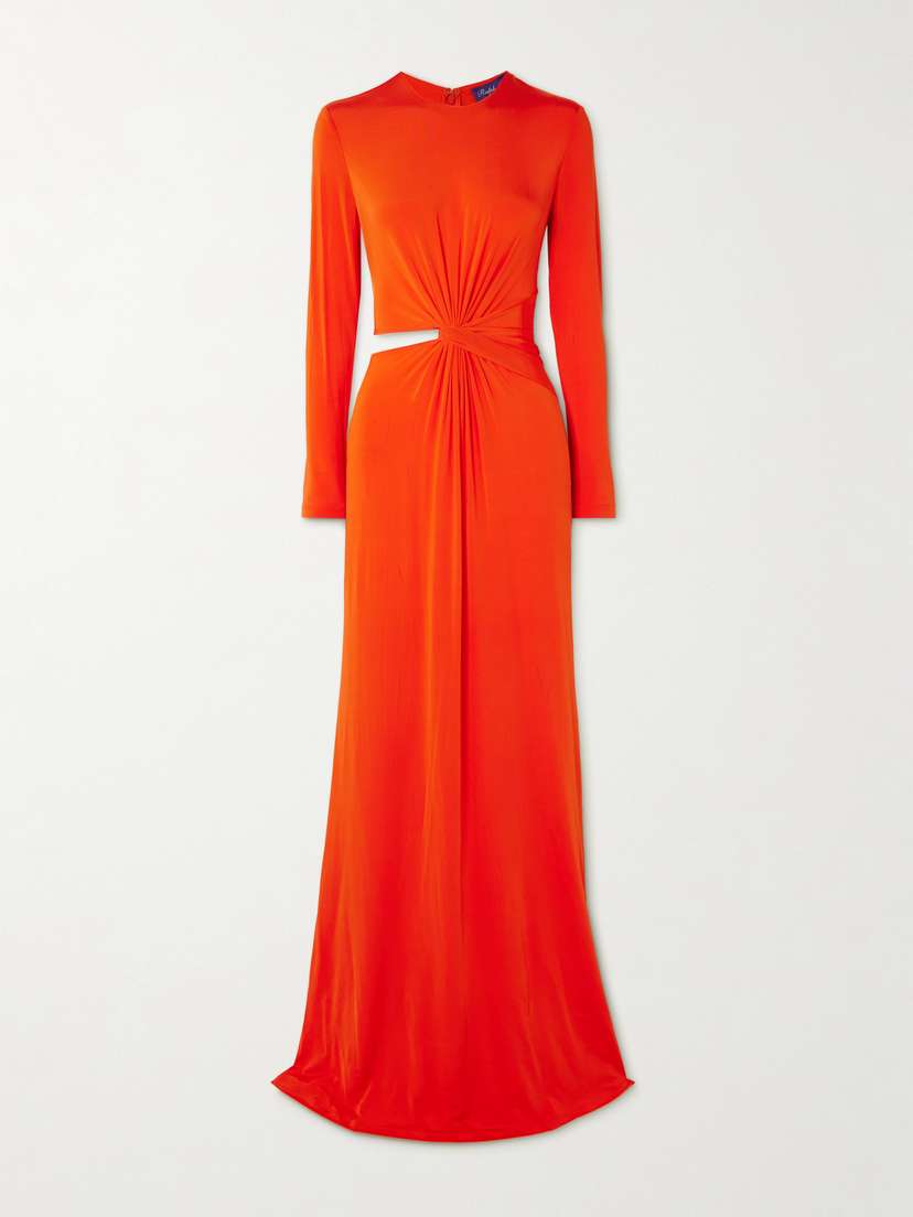 Ralph Lauren Collection Twist-front Cutout Stretch-jersey Gown