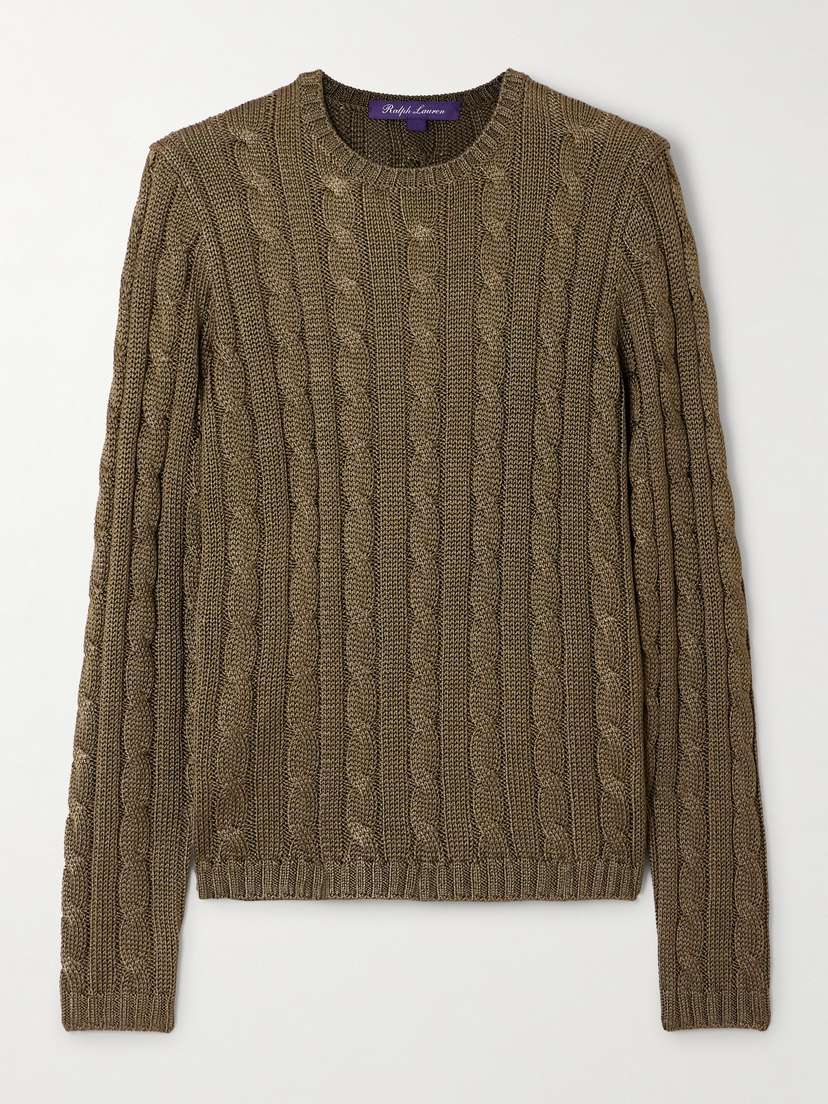 Ralph Lauren Collection Cable-knit Silk Sweater