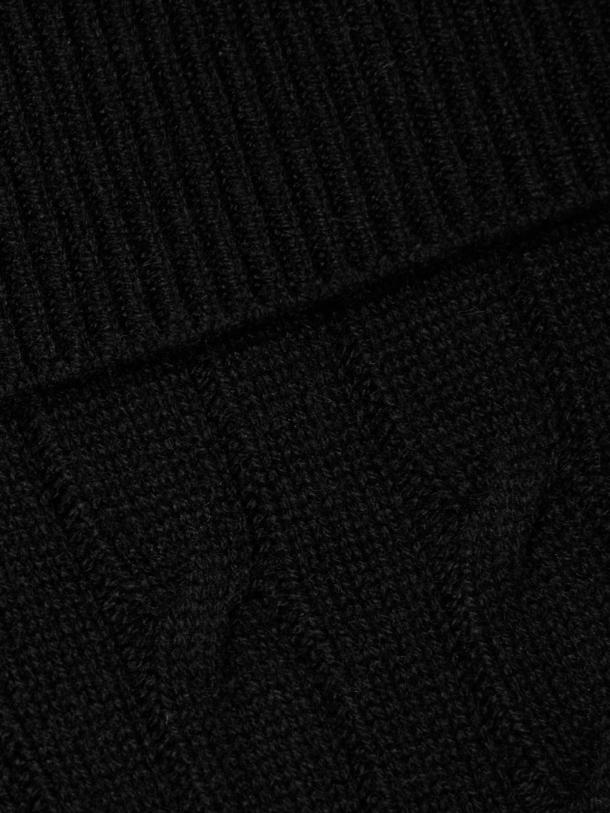 Polo Ralph Lauren Off-the-shoulder Cable-knit Cashmere-blend Sweater In Black