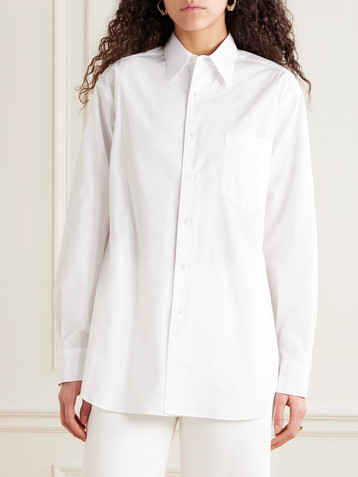 Ralph Lauren Collection Damien embroidered cotton-poplin shirt