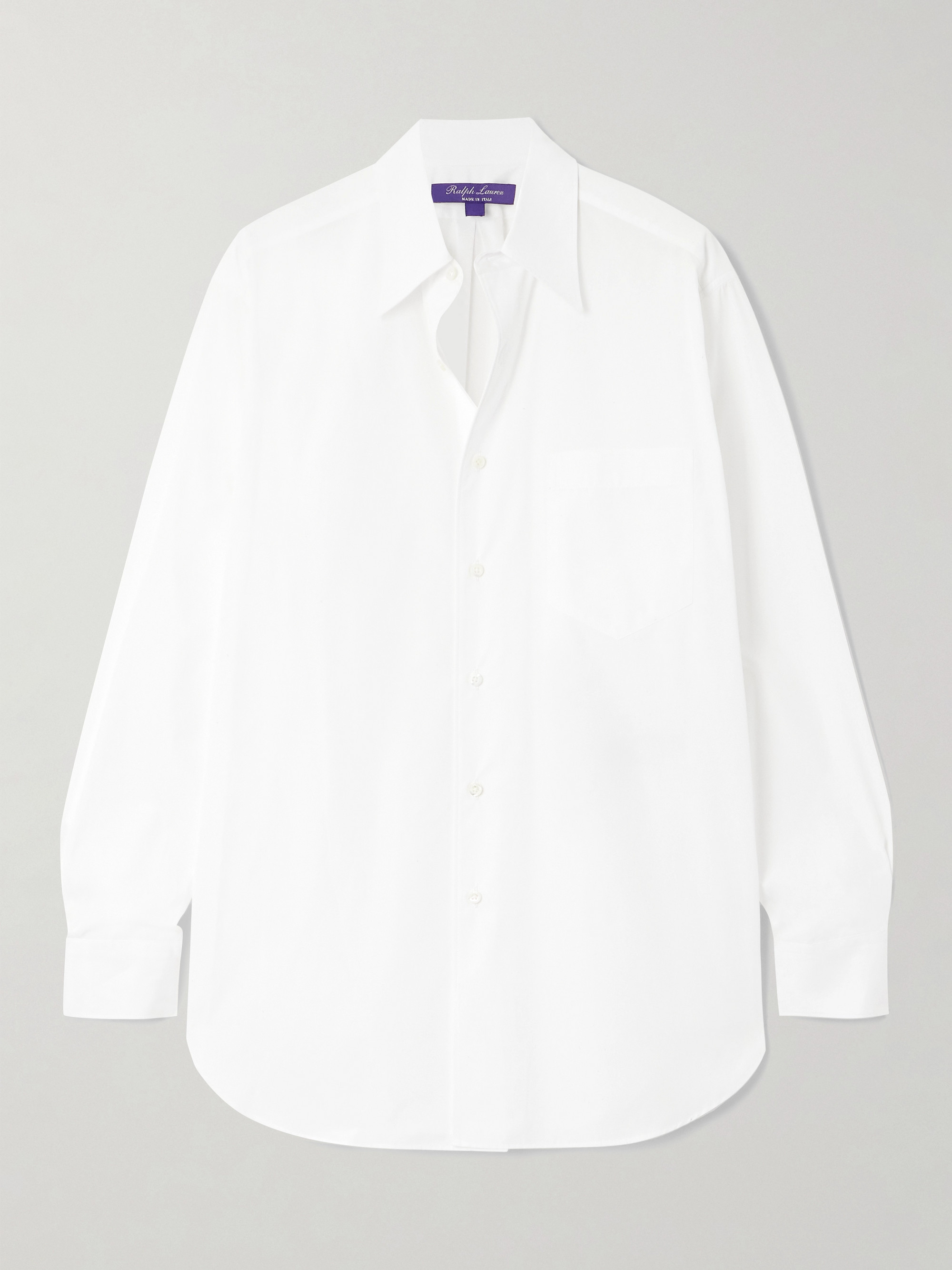 Ralph Lauren Collection Damien embroidered cotton-poplin shirt thumbnail