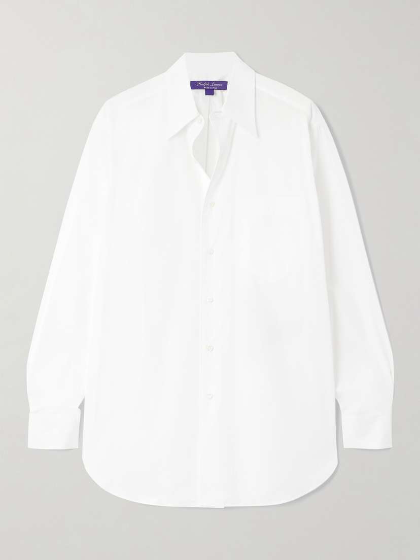 Ralph Lauren Collection Damien Embroidered Cotton-poplin Shirt