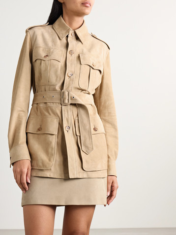 Ralph Lauren Collection Gabbie belted suede jacket