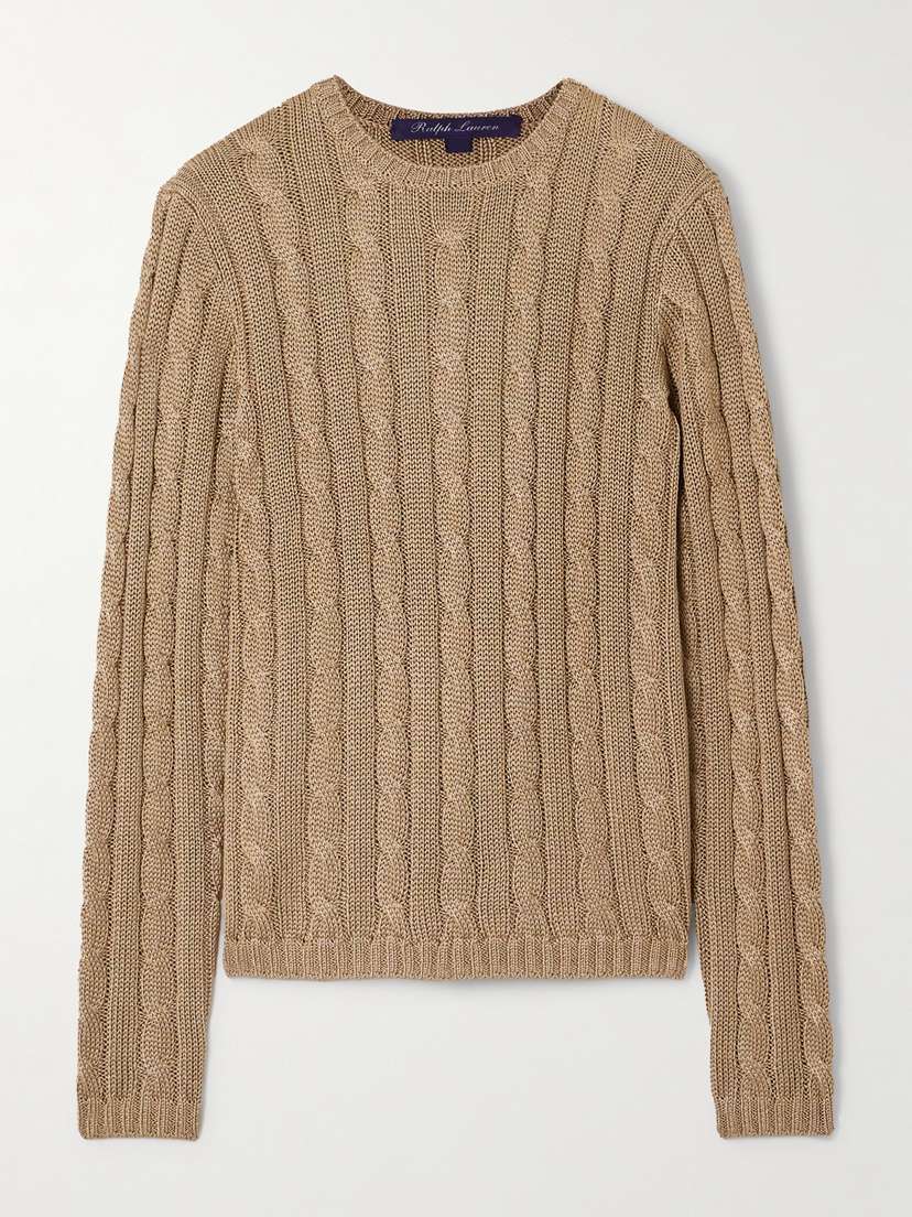 Ralph Lauren Collection Cable-knit Silk Sweater