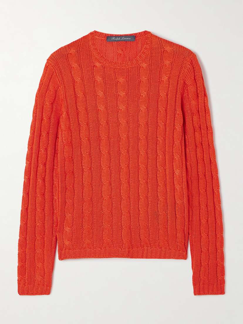 Ralph Lauren Collection Cable-knit Silk Sweater